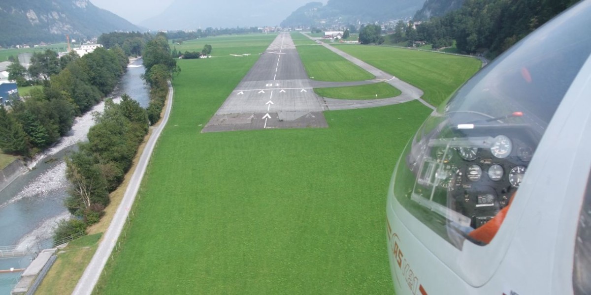 Anflug auf die Piste 19